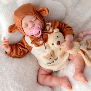 Realistic Reborn Baby Dolls Girl - 20 Inch Lifelike Newborn Baby Doll with Soft Cloth Body and Feeding Toy Kit, Gift for Kids Toddlers 3 , Grandparents, New Parents