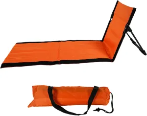 Reclining Beach Mat, 15x43.3x15.8'' Oxford Cloth Waterproof Foldable Beach Lounge Chair Lightweight & Portable Lounger for Adults Holidays Camping Park.