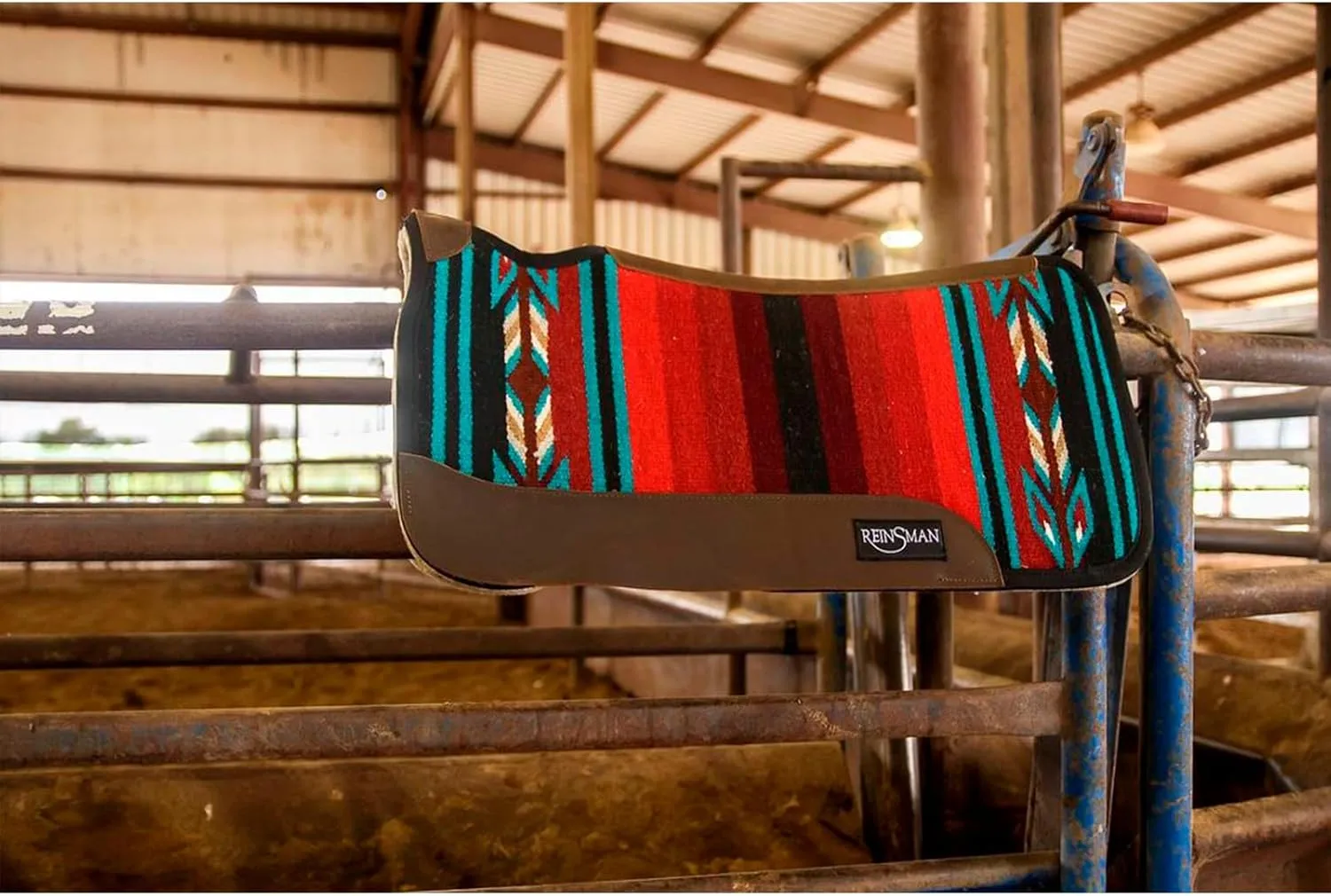 Reinsman APEX Ranahan Wool Soft Breathable Shock-Absorbing Fleece-Lined Moisture-Wicking Contoured Back Protection Wither Relief Horse Riding Saddle Pad