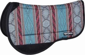 Reinsman Contoured Trail Pad with Breathable Non-Slip Tacky Too Bottom - Comfortable Durable Shock-Absorbing Stain & UV Resistant Horse Saddle Pad with Spine Relief Channel - 30" L x 34" D