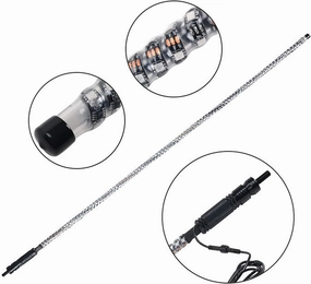 REMOTE CONTROL SPIRAL ANTENNA WHIP LIGHT RGB LED STRIP LIGHT 4 FEET HEIGHT - 100332