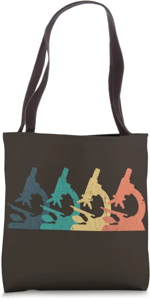 Retro Microscope For Scientist Biologist Chemist Microscopy Tote Bag