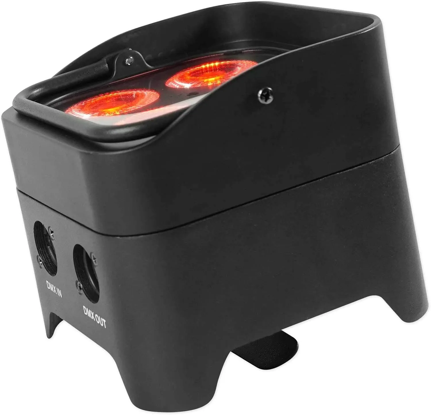 Rockville Best 50 Pack Black, 8 Rechargeable Wash Lights with Charging Flght Case, Wireless DMX, Includes Remote, 15 Hour Battery Life, Perfect for Events, Parties & DJs