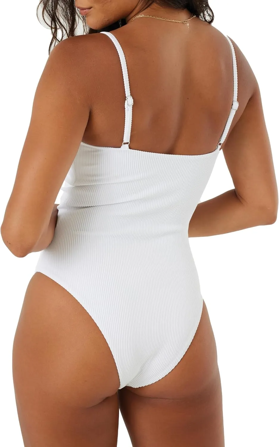 Roxy Women's One Piece Swimsuit – Bandeau Bathing Suit, Tummy Control, Removable Cups, Quick-Dry Fabric