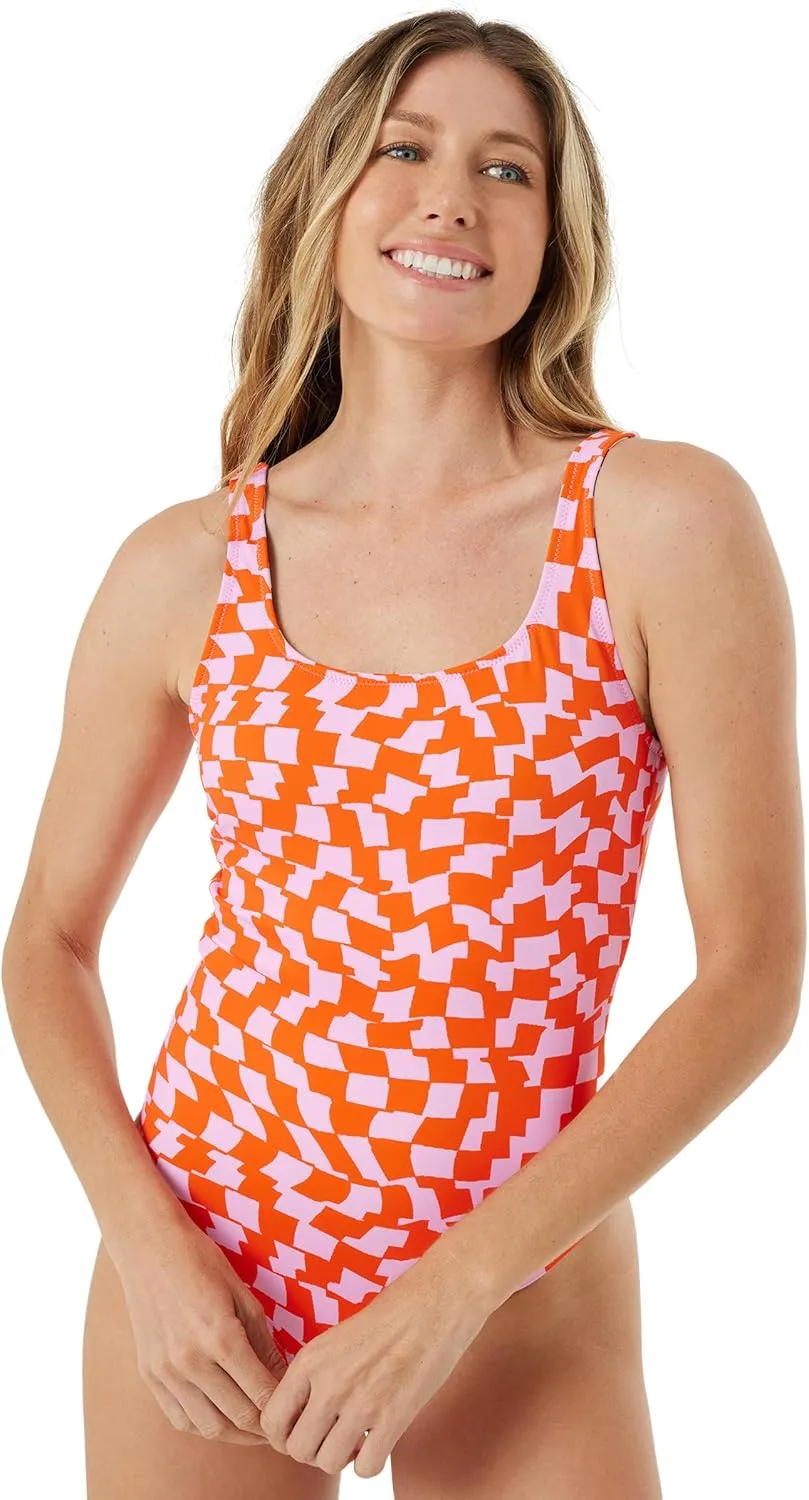 Roxy Women's One Piece Swimsuit – Slimming Tummy Control Bathing Suit, Removable Cups, Quick-Dry Fabric