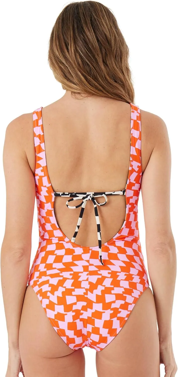 Roxy Women's One Piece Swimsuit – Slimming Tummy Control Bathing Suit, Removable Cups, Quick-Dry Fabric