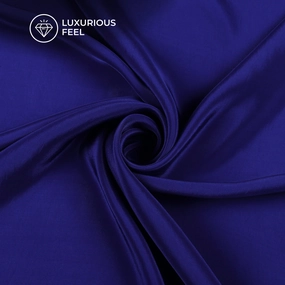 Royal Blue Plain Pure Natural Crepe Fabric