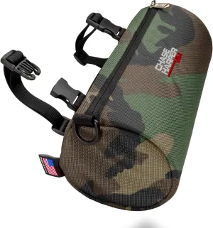 Ruckus Barrel Bag - Highly Durable Industrial Grade Ballistic Nylon Exterior with Strong Thermoplastic Insert Full Length Zippered Opening (Woodland Camo)