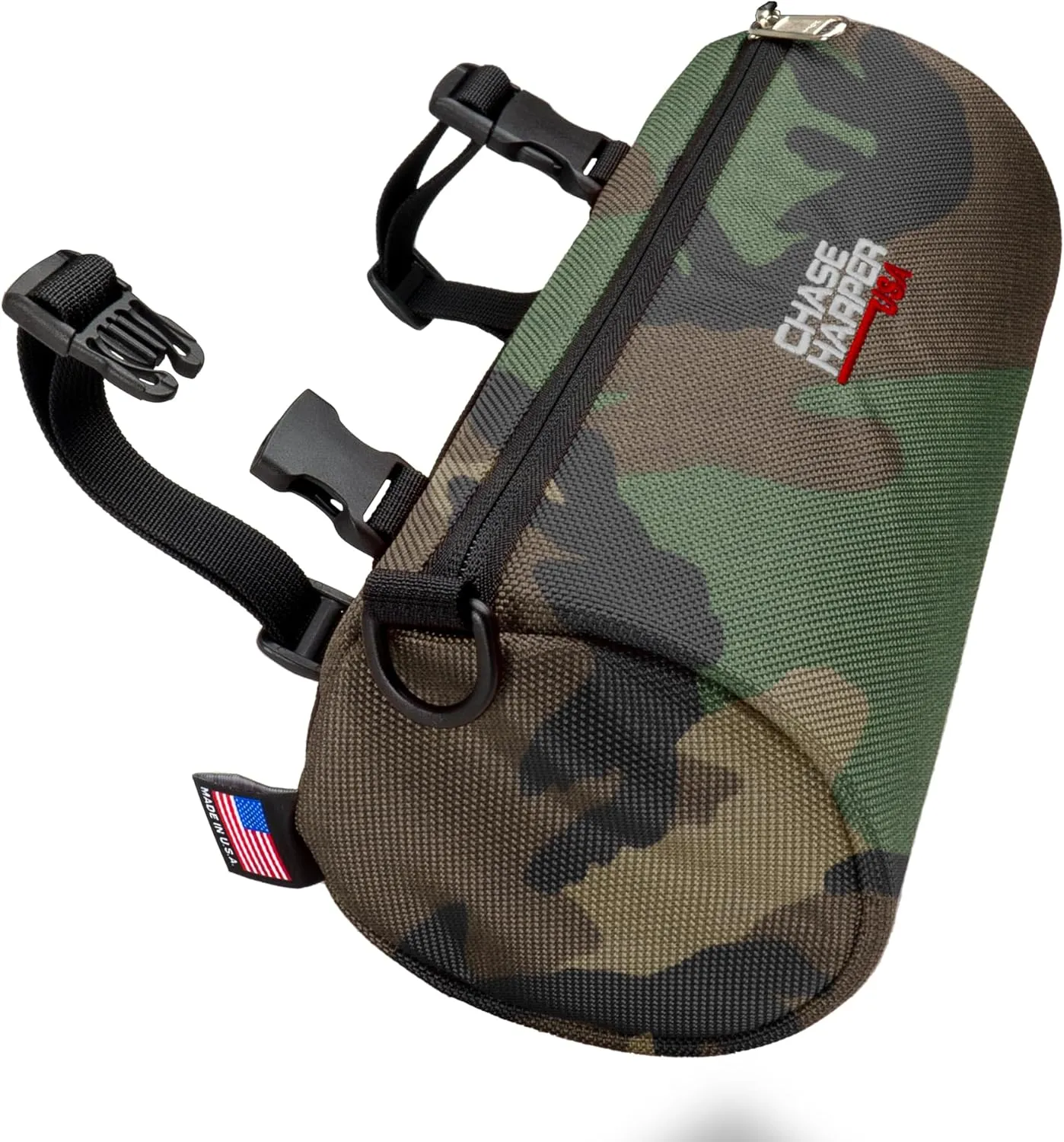 Ruckus Barrel Bag - Highly Durable Industrial Grade Ballistic Nylon Exterior with Strong Thermoplastic Insert Full Length Zippered Opening (Woodland Camo)