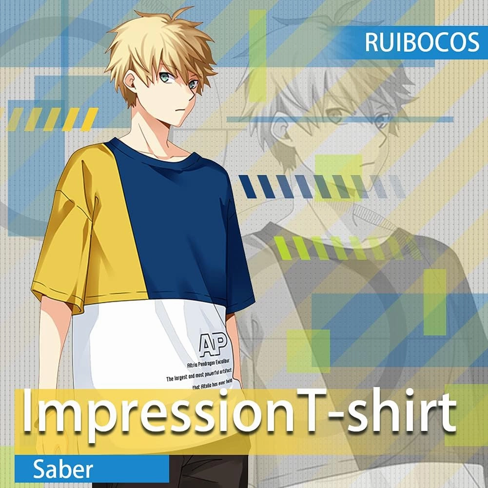 RUIBOCOS Fate Grand Order Altria Pendragon (Alter) Impression Element T-Shirt Pullover Casual Costume Unisex