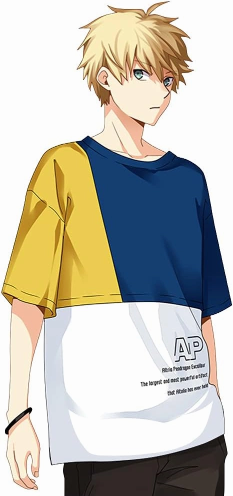 RUIBOCOS Fate Grand Order Altria Pendragon (Alter) Impression Element T-Shirt Pullover Casual Costume Unisex
