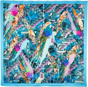 Russian Shawl Natural 100% Silk Scarf Wrap 35x35 inches 89x89 cm Pavloposad Shawls for Women Fashion Scarves Pavlovoposadskiy Platok Pavloposadsky Shawl Cosmos 10101-12