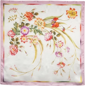 Russian Shawl Natural 100% Silk Scarf Wrap 35x35 inches 89x89 cm Shawls for Women Fashion Scarves 10018-4