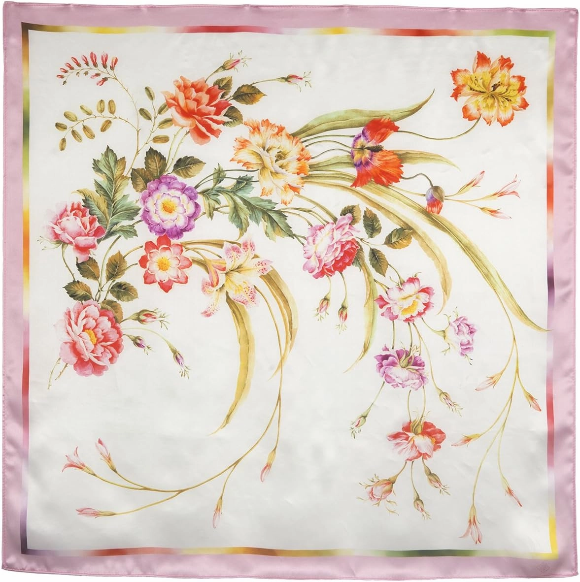 Russian Shawl Natural 100% Silk Scarf Wrap 35x35 inches 89x89 cm Shawls for Women Fashion Scarves 10018-4