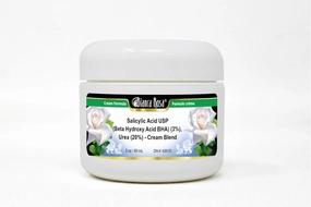 Salicylic Acid USP (Beta Hydroxy Acid BHA) (3%), Urea (20%) - Cream Blend (2 oz, ZIN: 428123) - 2 Pack