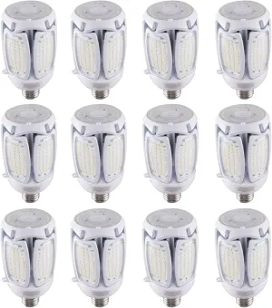 Satco S39752 60 Watt LED HID Replacement; 5000K; Mogul Extended Base; Adjustable Beam Angle; Type B Ballast Bypass; 100-277 Volt; Pack of 12