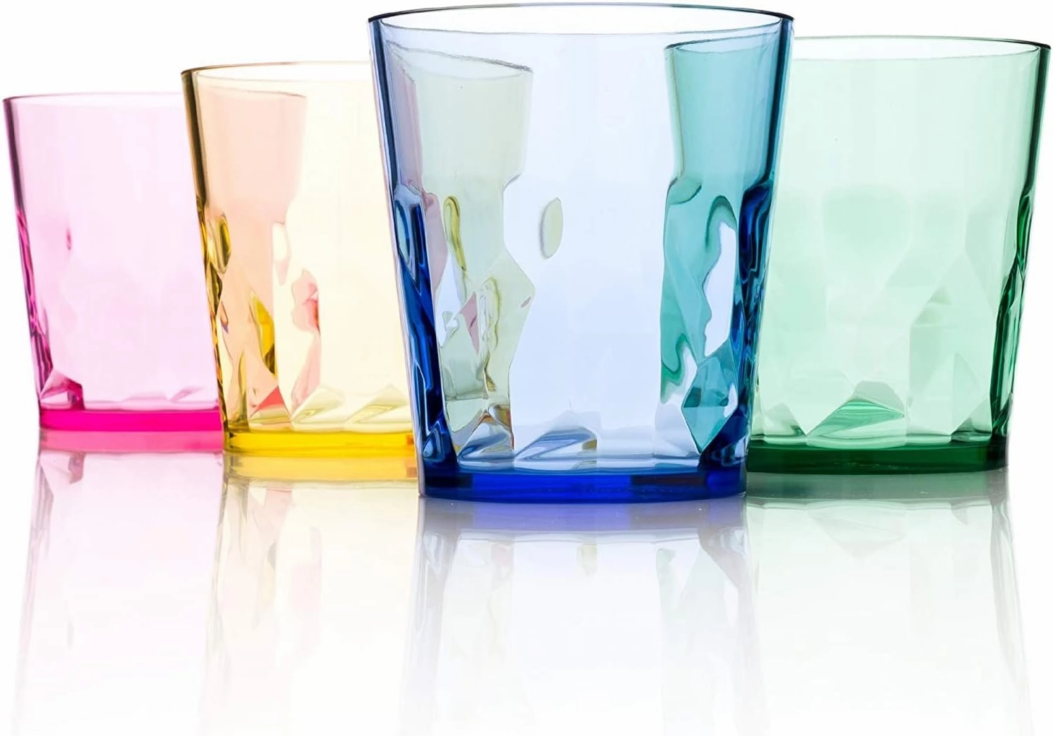 SCANDINOVIA - 8 oz Unbreakable Premium Juice Glasses Kid Cups- Set of 4 - Super Grade Acrylic Plastic Tumbler Cups - Perfect for Gifts - BPA Free - Dishwasher Safe - Stackable - Reusable