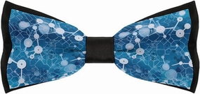 Science Chemistry Molecular Structure Bow Ties for Men Cute Printed Pre Tied Adjustable Bowtie for Party Wedding