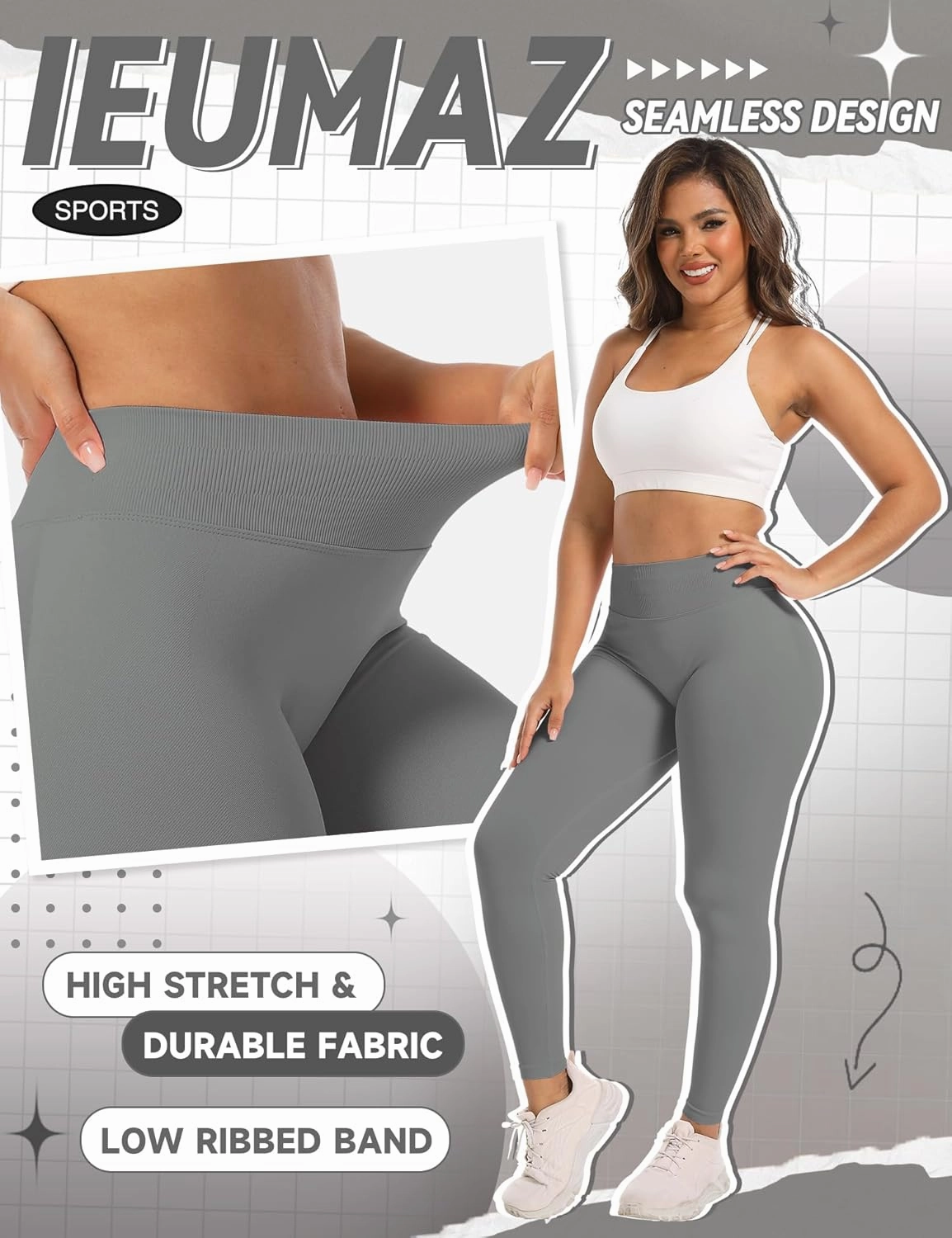 Scrunch Butt Lifting Leggings for Women Impact Gym Seamless Workout Leggings Mid Low Waist Tummy Control Yoga Pants