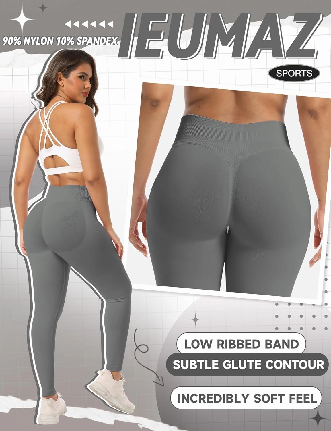 Scrunch Butt Lifting Leggings for Women Impact Gym Seamless Workout Leggings Mid Low Waist Tummy Control Yoga Pants
