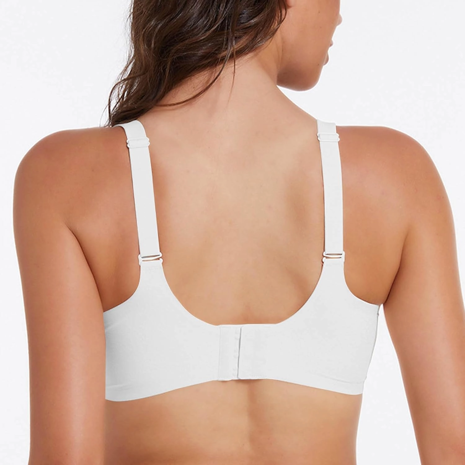 Seamless Wireless Bra for Women Scalloped Adjustable Straps Support Comfortable Bra Gathering Bra