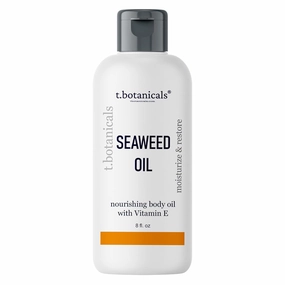 Seaweed Body Oil 8 oz. Nourishing Sea Moss Oil Fast Absorbing Firming Anti-Aging Non-Greasy Oil Day and Night Massage Kelp Moisturizer for Dry Dull, Sagging Skin, Face, Hair, Foot, Hands (Citrus)