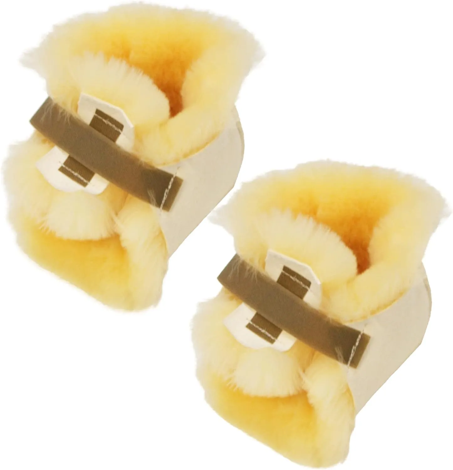 Sheepskin Ranch 100% Medical Sheepskin Heel Cushion Bootie - Soft Lambswool Heel Protectors for Pressure Sores, Bed Sores, Ulcer Sore Prevention & Comfort (Pair)