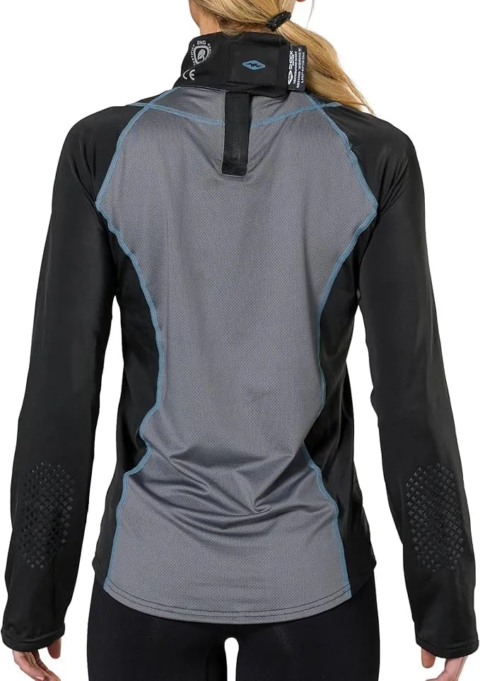 Shock Doctor Youth Girls Compression Shirt with Neckguard for Hockey. Long Sleeves with Integrated Neck Guard