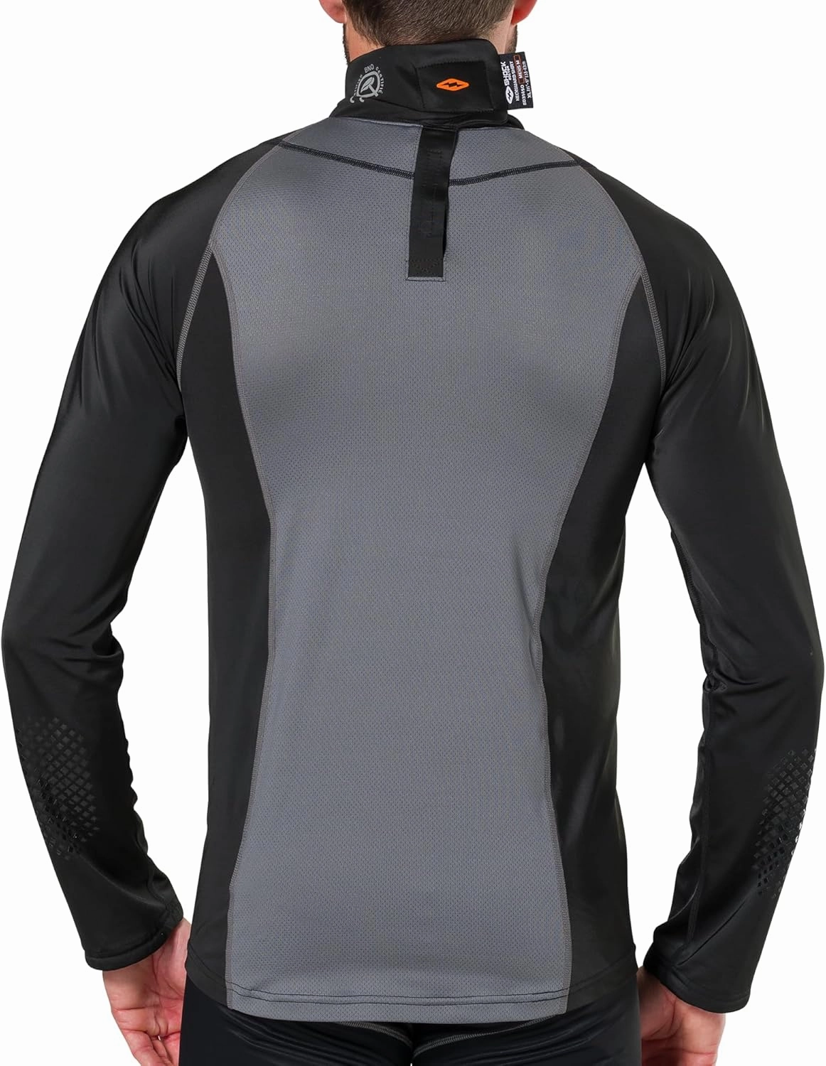 Shock Doctor Compression Shirt with Neckguard for Hockey. Long Sleeves with Integrated Neck Guard. for Adult Men