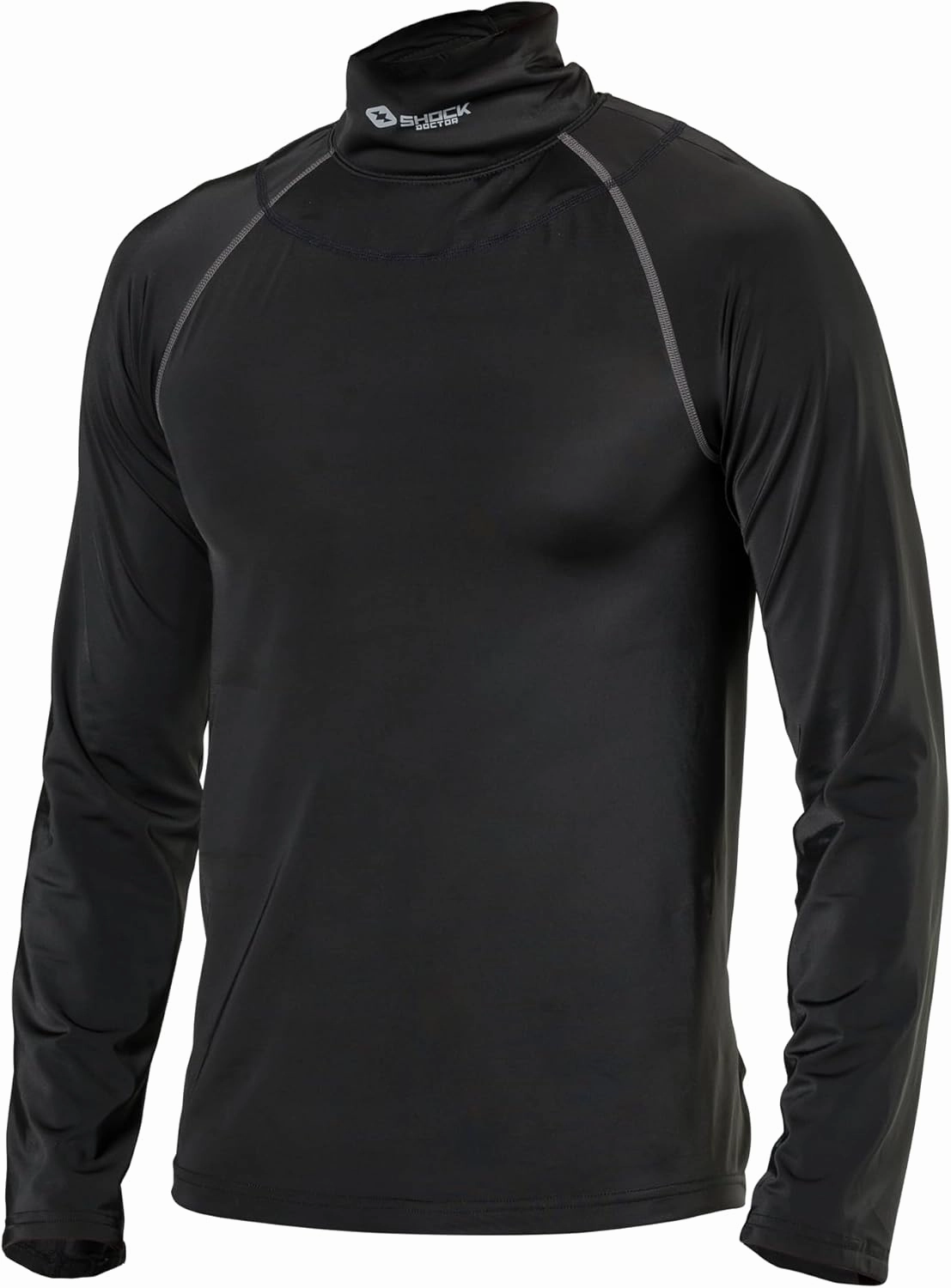 Shock Doctor Compression Shirt with Neckguard for Hockey. Long Sleeves with Integrated Neck Guard. for Adult Men