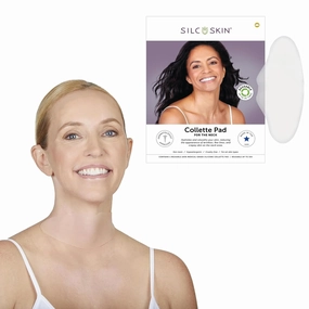 SilcSkin Collette Pad - Medical-grade Neck Wrinkle Patches, Smoothing Anti Wrinkle Pads, Reusable Silicone Patches, 30 Day Supply
