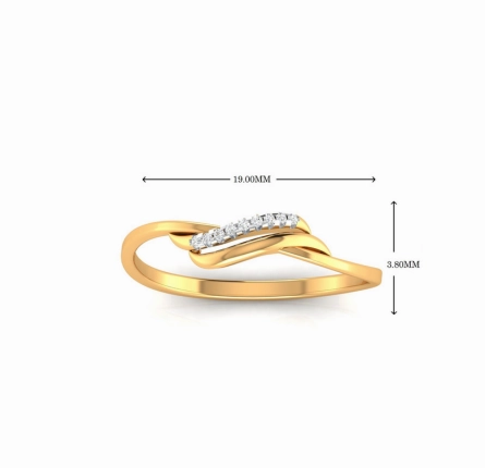 Silver Yellow Gold Plated Adjustable Twisted Elegant Ring For Women
