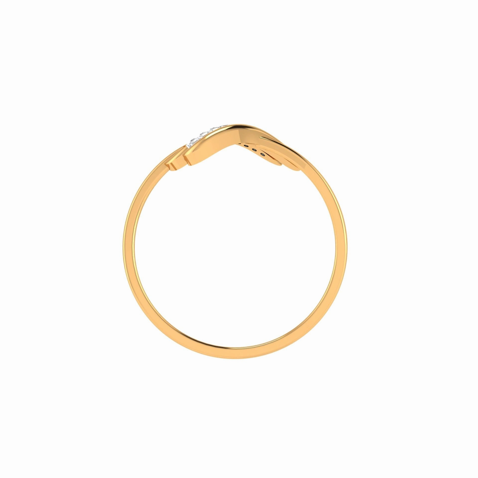 Silver Yellow Gold Plated Adjustable Twisted Elegant Ring For Women