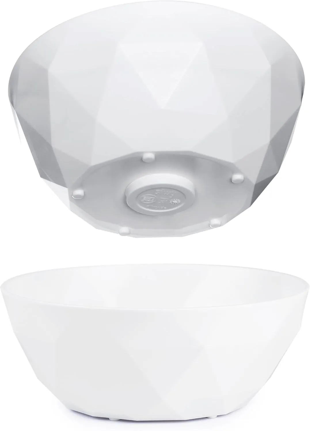 silwy® Super Magnetic Bowl (Set of 2) High-Tech Plastic - Perfect for Camping, Caravaning and Boating - Non-Slip Crockery Stackable Without Any Rattling