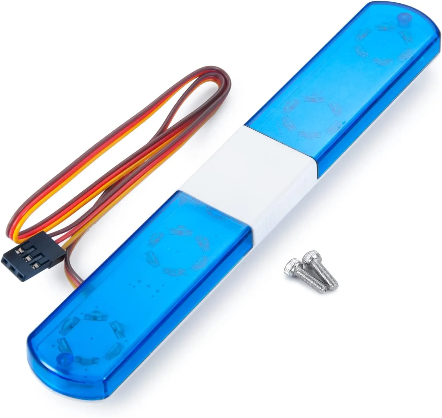 Simulation RC Car Police Lights Multi-Function Night Flash LED Light Lamp Roof Light Decoration Compatible with 1/8 1/10 RC Model Car for HSP TRX4 Tamiya CC01 4WD Axial SCX10 (Blue)