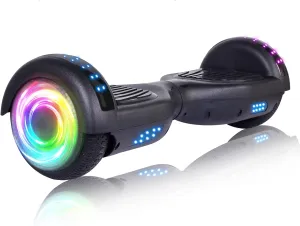 SISIGAD Hoverboard for Kids Ages 6-12, with Built-in Bluetooth Speaker and 6.5" Colorful Lights Wheels, Safety Certified Self Balancing Scooter Gift for Kids