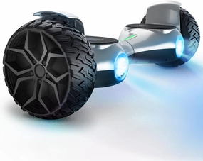 SISIGAD 8.5" Solid Tires Off Road Hoverboard for Adults Teens Kids, All Terrain Self Balancing Scooter with 700W Motor, Bluetooth Speakers and LED Lights