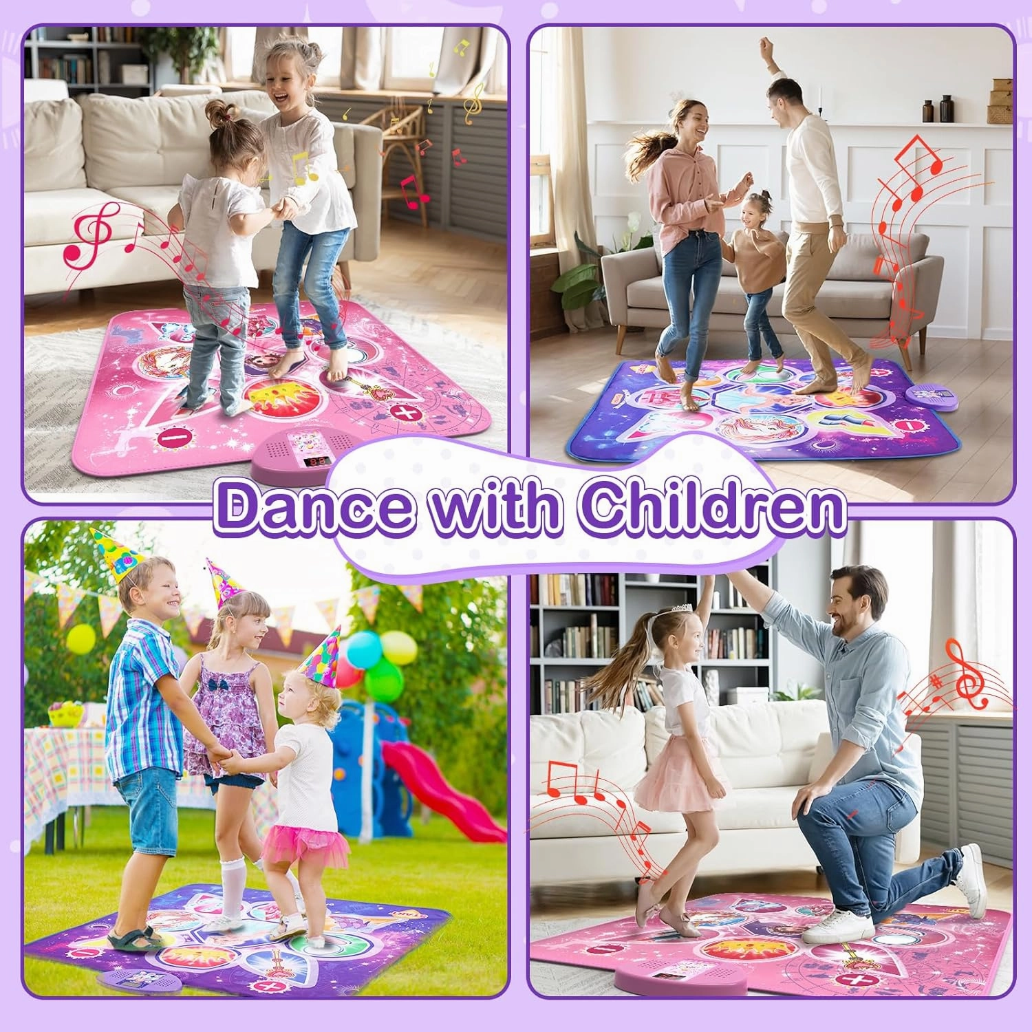 Skirfy Unicorns Dance Mat, Toys for Girls Gift Age 3-8,Electronic Music Dance Pad with 7 Games Mode, Dance Games with Touch Sensitive LED Lights,Birthday Girls Toys Gift