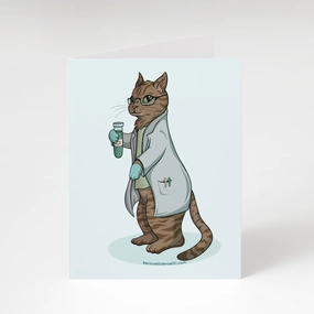 Smarty Cat - Science Greeting Card