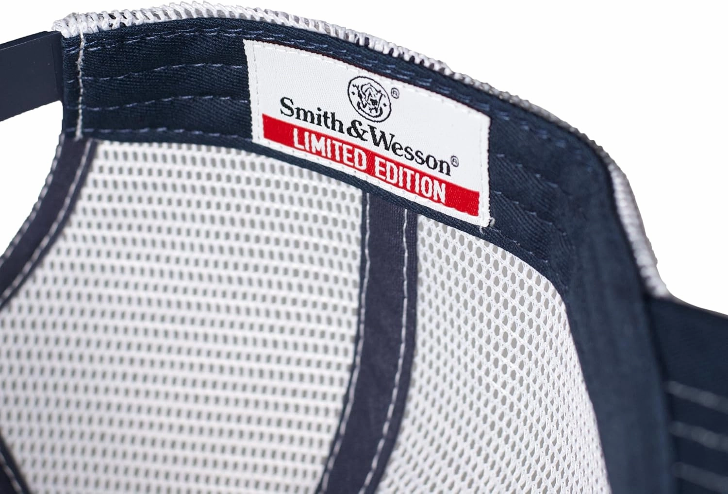 Smith & Wesson® Officially Licensed Men's Trucker Hat, Adjustable Snapback, 6-Panel Mesh Baseball Cap, One Size Fits Most