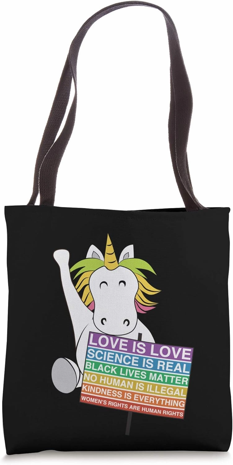 Social Justice Unicorn Equality Womens Protest Activist Sign Tote Bag