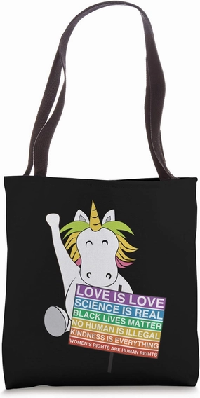 Social Justice Unicorn Equality Womens Protest Activist Sign Tote Bag