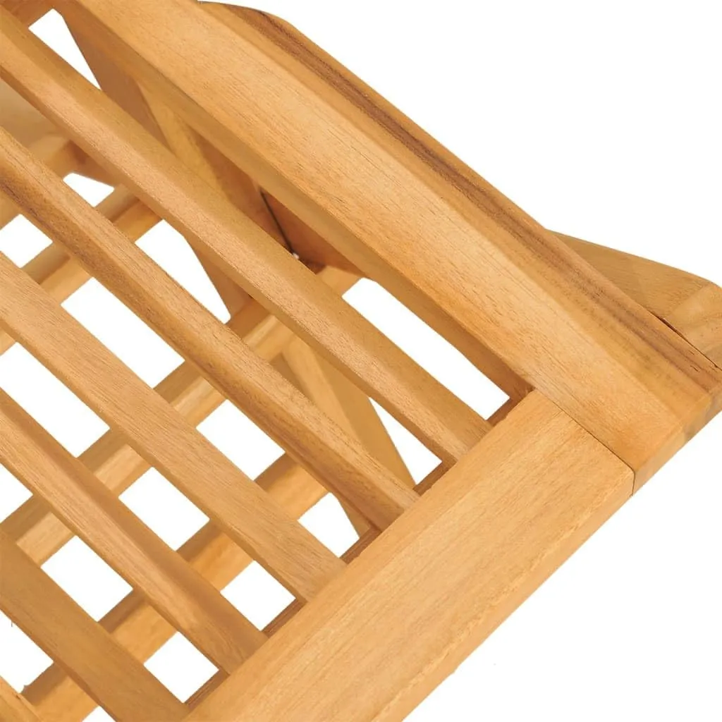 Solid Teak Wood Folding Patio Chairs Set of 6, 18.5x24.4x35.4 Inch Outdoor Furniture Foldable Lounge Chairs for Poolside Backyard Beach Camping