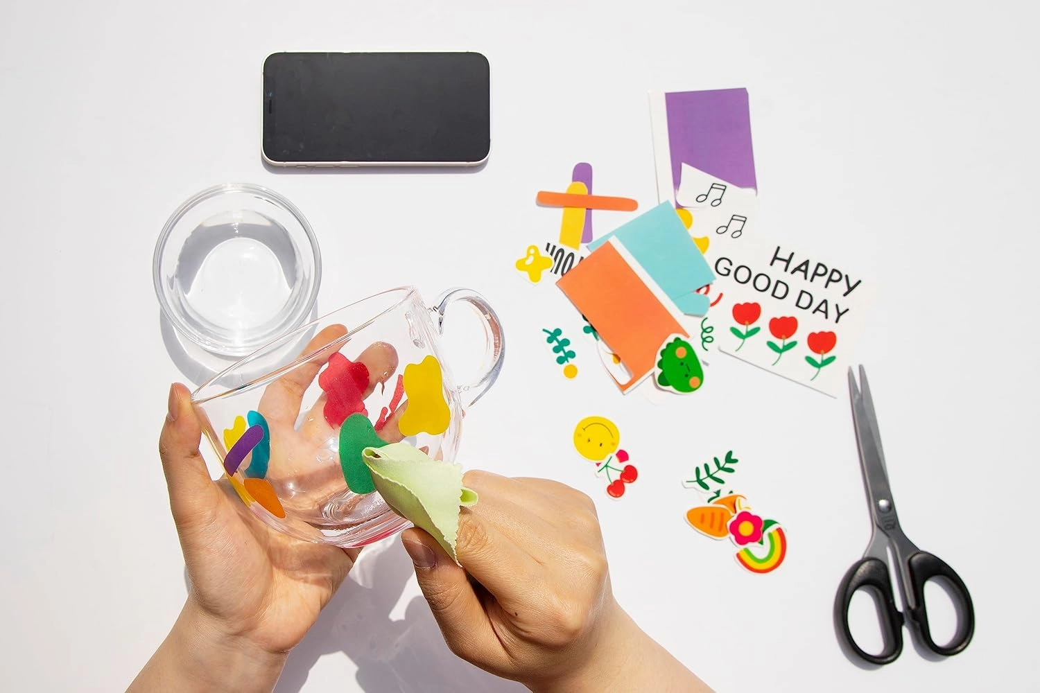 SOMSSIKIT - DIY Cereal Cup Making Kit with Waterslide Decal Stickers - All-in-One Kit Includes Cute Designed Stickers and Easy-to-Follow Instructions to Create Your Own Cereal Cup (Kidult Option)
