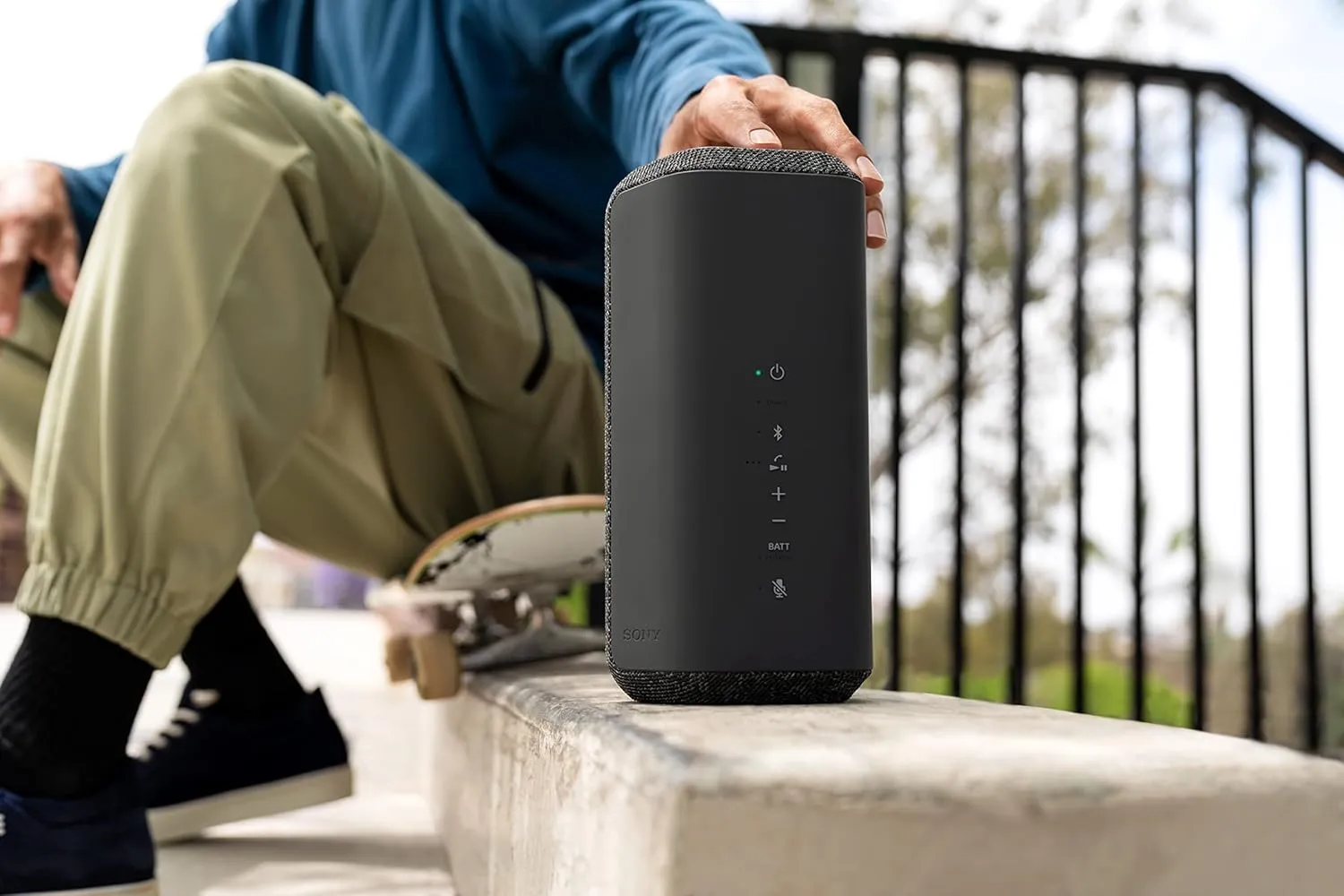 Sony SRS-XE300 X-Series Wireless Portable-Bluetooth-Speaker, IP67 Waterproof, Dustproof and Shockproof with 24 Hour Battery, Light Gray