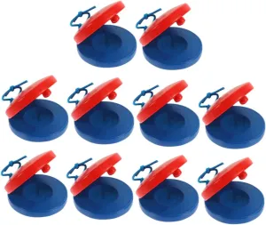 Sosoport 10pcs Wooden Finger Castanets: Baby Musical Instrument Hand Finger Castanets Classroom DIY Wooden Percussion Instrument for Kids Adults