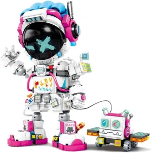 Space Astronaut Building Block Kit, Spaceman Bricks Set MOC Action Figures Model Assembly Construction Kit, Creative STEM Gifts for Adults (818 Pieces)