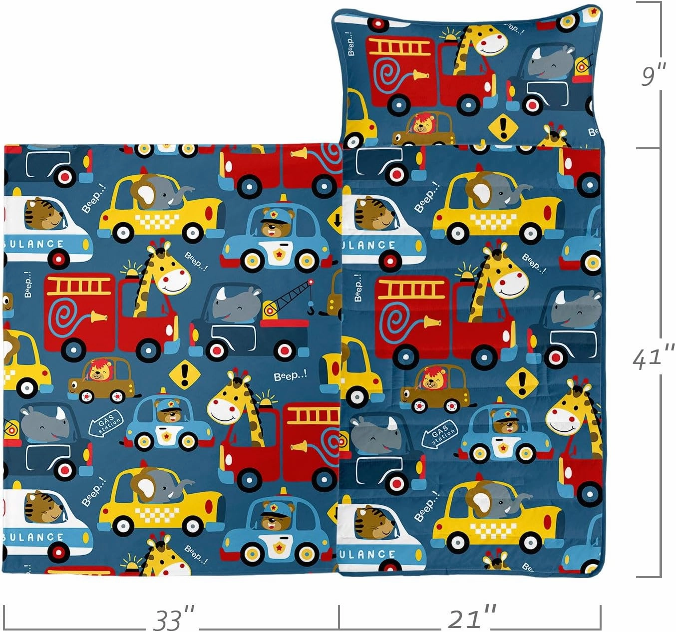 Space Nap Mat - Space Ship Galaxy Sleeping Bag with Removable Pillow - Daycare and Sleepovers Preschool Kindergarten Bedding Set for Kids Toddler Boys Girls