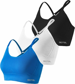 Sports Bras for Women 3 Pack, Adjustable Straps Yoga Workout Bra Comfortable Medium Supportive