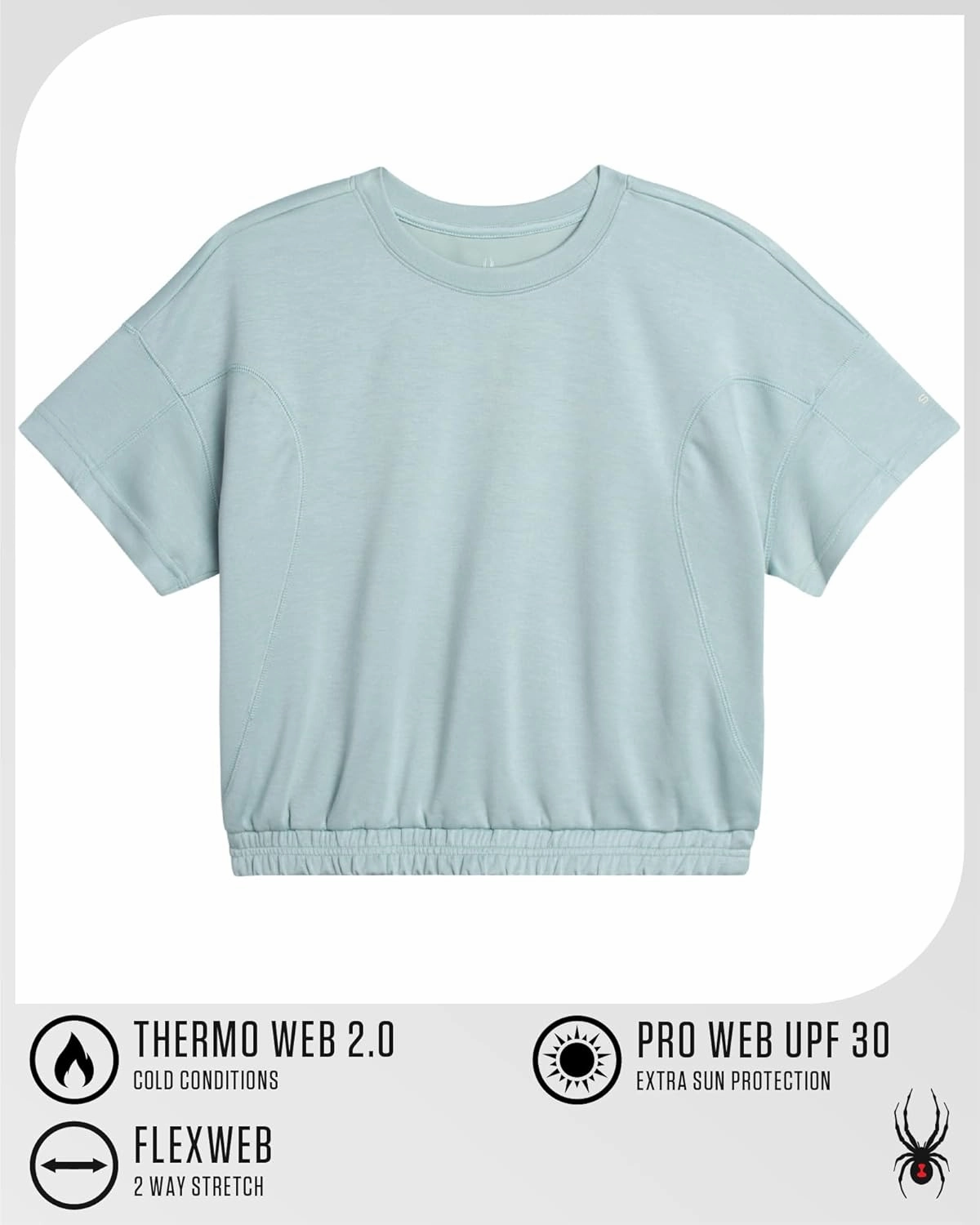 Spyder Women’s Crop Top - Short Sleeve Crewneck Boxy Cropped Fashion Top for Women, Ideal for Casual Everyday Wear (S-XL)